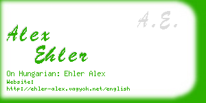 alex ehler business card